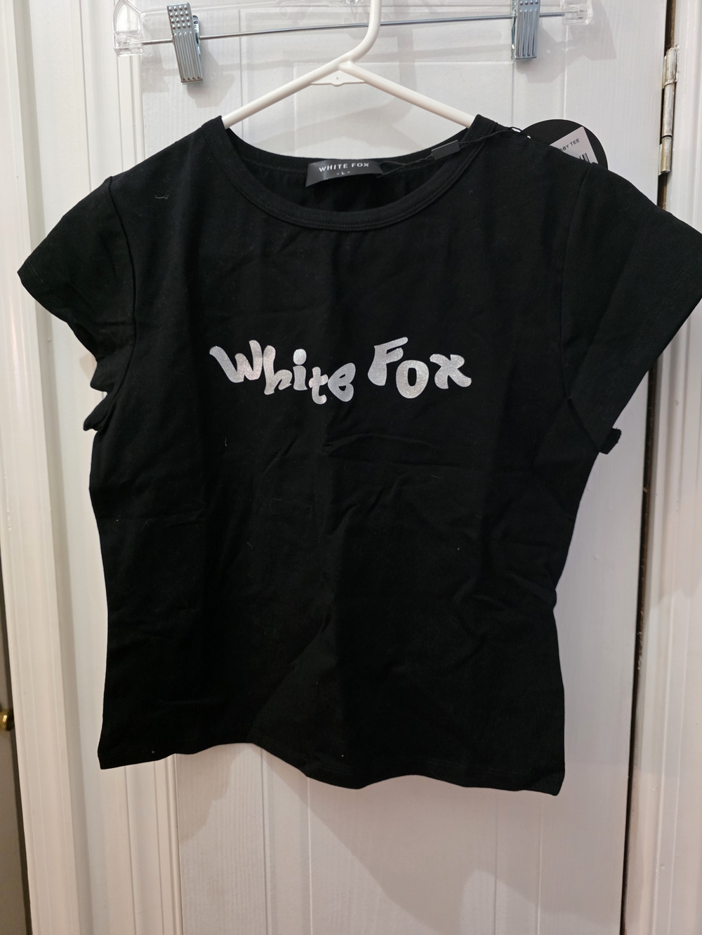 White Fox Black Logo Tee - Women's Short Sleeve Top